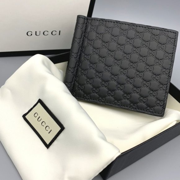 Gucci Other - NIB GUCCI MicroGuccissima GG Men's Black Wallet